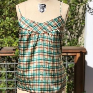 Original Penguin Silk Plaid Cami